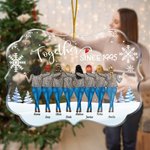 Personalized We Are Together Since One Year Happy Life With Bestie Irregular Shape Acrylic Ornament Birthday Gift for Besties