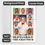 Personalisierte Ära Tour Leinwand Poster Foto Collage dekorative Malerei Retro Wandkunst Geburtstag Jahrestag Geschenk für Familie Bestie Fashionista