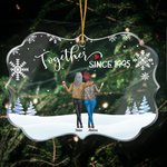Personalized We Are Together Since One Year Happy Life With Bestie Irregular Shape Acrylic Ornament Birthday Gift for Besties