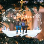 Personalized We Are Together Since One Year Happy Life With Bestie Irregular Shape Acrylic Ornament Birthday Gift for Besties