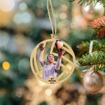 Personalized Photo Sports Volleyball Wood Ornament with Name Christmas Gift for Athletes Volleyball Lover