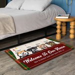 Personalised Welcome To Our House The Humans Just Live Here Door Mat  Birthday Christmas Gift for Dog Cat Lover
