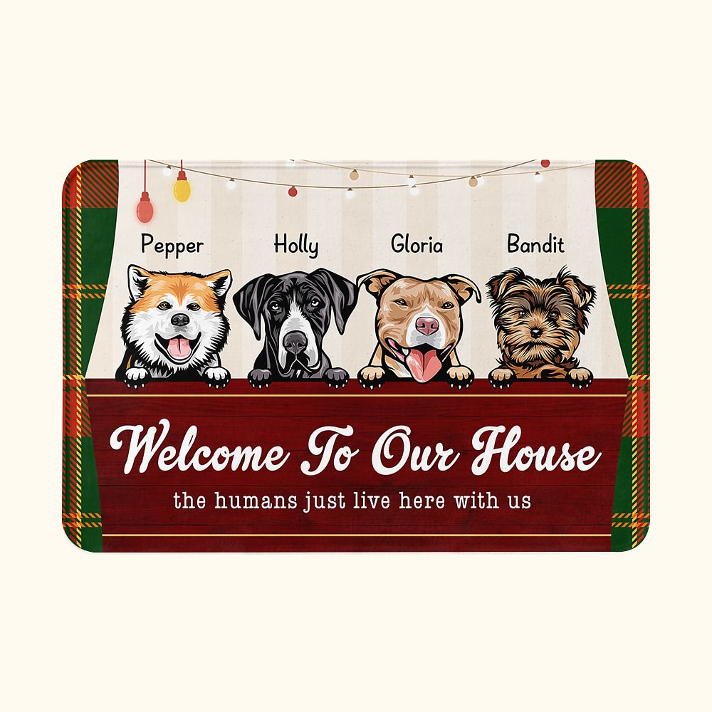 Personalised To Our House The Humans Just Live Here Door Mat