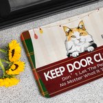 Paillasson personnalisé Keep Door Closed Pets on Stage Home Decoration Birthday Christmas Gift for Dog Cat Lover