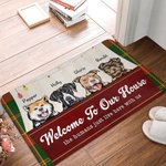 Personalised Welcome To Our House The Humans Just Live Here Door Mat  Birthday Christmas Gift for Dog Cat Lover