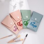 Personalizzato Glitter nome Borsa spazzola cosmetica portatile con 8 pennelli trucco Compleanno regalo di nozze per le donne damigella d'onore