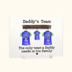 Personalisierte Fußball Leben Fußball Shirts Acryl Plaque lustige Familie Andenken Geburtstagsgeschenk für Papa Mama Großeltern Sportliebhaber