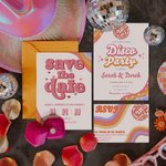 Personalisierte Disco Hochzeit Einladungskarte Set mit Namen und Datum Set von 6 Hochzeit Favor Geschenk