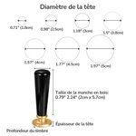 Tampon en Céramique Poterie Argile Laiton Cachet Personnalisé avec Motif Initiale Date Cadeau pour Amateurs d'Artisanat