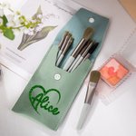 Personalizzato Glitter nome Borsa spazzola cosmetica portatile con 8 pennelli trucco Compleanno regalo di nozze per le donne damigella d'onore