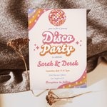 Personalisierte Disco Hochzeit Einladungskarte Set mit Namen und Datum Set von 6 Hochzeit Favor Geschenk