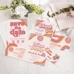Personalisierte Disco Hochzeit Einladungskarte Set mit Namen und Datum Set von 6 Hochzeit Favor Geschenk