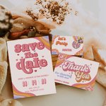 Personalisierte Disco Hochzeit Einladungskarte Set mit Namen und Datum Set von 6 Hochzeit Favor Geschenk