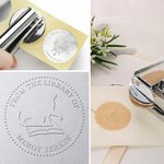 Personalised From The Library of Animal Theme Book Embosser Stamp with Name Christmas Birthday Gift for Books Lover Book Club