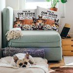 Personalized Pet Party This is My Couch Go Sit Over There Throw Pillow Cover Home Sofa Decoration Birthday Gift for Cat Dog Lover