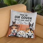 Personalized Pet Party This is My Couch Go Sit Over There Throw Pillow Cover Home Sofa Decoration Birthday Gift for Cat Dog Lover
