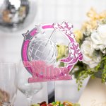 Personalised Mr & Mis  Disco Ball Wedding Cake Topper with Family Name & Date Wedding Anniversary Cake Decoration for Bride Groom