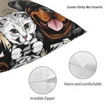 Personalized This Is My Couch Go Sit Over There Paw Print Throw Pillow Cover Cute Dog Cat Home Decoration Birthday Gift for Pet Lover Owner