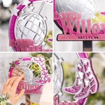 Personalised Mr & Mis  Disco Ball Wedding Cake Topper with Family Name & Date Wedding Anniversary Cake Decoration for Bride Groom