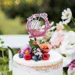 Personalised Mr & Mis  Disco Ball Wedding Cake Topper with Family Name & Date Wedding Anniversary Cake Decoration for Bride Groom