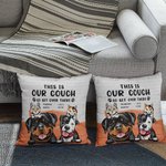 Personalized Pet Party This is My Couch Go Sit Over There Throw Pillow Cover Home Sofa Decoration Birthday Gift for Cat Dog Lover