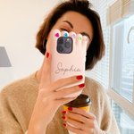 Personalized Funny 3D Foot Shaped Phone Case Cute Phone Accessory with Name and Heart Shape Rhinestone Birthday Gift for Her