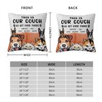 Personalized Pet Party This is My Couch Go Sit Over There Throw Pillow Cover Home Sofa Decoration Birthday Gift for Cat Dog Lover