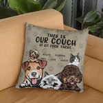 Personalized This Is My Couch Go Sit Over There Paw Print Throw Pillow Cover Cute Dog Cat Home Decoration Birthday Gift for Pet Lover Owner