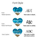 Personalised Ocean Heart Retractable Beaded Acrylic Badge Reel Birthday Gift for Nurse Doctor