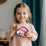 Personalized Colorful Butterflies Cupcakes Kids Coin Wallet with Name Birthday Gift for Girls