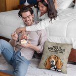 Personalized This Is My Couch Go Sit Over There Paw Print Throw Pillow Cover Cute Dog Cat Home Decoration Birthday Gift for Pet Lover Owner