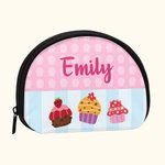 Personalized Colorful Butterflies Cupcakes Kids Coin Wallet with Name Birthday Gift for Girls