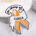Personalized In Memory of Ribbon Patches with Embroidered Name and Year for Jacket Bag Memorial Sympathy Gift for Family