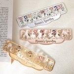 Marcapáginas de metal personalizado Nana's Garden Birth Flower con nombre ahuecado Regalo de cumpleaños para el Día de la Madre para la abuela madre a