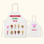 Personalized Cookie Crew Apron with Name Gift for Family