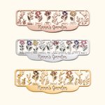 Marcapáginas de metal personalizado Nana's Garden Birth Flower con nombre ahuecado Regalo de cumpleaños para el Día de la Madre para la abuela madre a