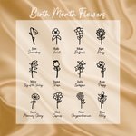 Personalisierte zwei Geburt Blume Birthstone Ring mit eingraviertem Text Geburtstag Jahrestag Geschenk für Frauen