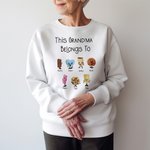 Personalised Cartoon Biscuit T-shirt Sweatshirt with Name and Title Family Biscuit Characters Costume Gift for Dad Mom Grandparents Bakery Lover