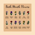 Marcapáginas de metal personalizado Nana's Garden Birth Flower con nombre ahuecado Regalo de cumpleaños para el Día de la Madre para la abuela madre a