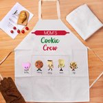Personalized Cookie Crew Apron with Name Gift for Family