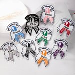 Personalized In Memory of Ribbon Patches with Embroidered Name and Year for Jacket Bag Memorial Sympathy Gift for Family