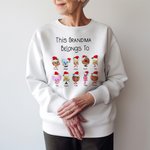 Personalised Cartoon Biscuit T-shirt Sweatshirt with Name and Title Family Biscuit Characters Costume Gift for Dad Mom Grandparents Bakery Lover