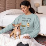 Personalised Cartoon Biscuit T-shirt Sweatshirt with Name and Title Family Biscuit Characters Costume Gift for Dad Mom Grandparents Bakery Lover