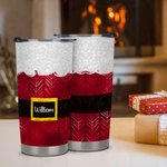 Personalized 20oz Food Grade Stainless Steel Santa Christmas Tumbler with Name 20oz Tumbler Christmas Gift for Family Friends tumbler