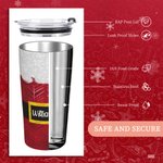 Personalized 20oz Food Grade Stainless Steel Santa Christmas Tumbler with Name 20oz Tumbler Christmas Gift for Family Friends tumbler