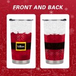 Personalized 20oz Food Grade Stainless Steel Santa Christmas Tumbler with Name 20oz Tumbler Christmas Gift for Family Friends tumbler