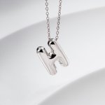 Personalizada Burbuja Letra Globo 3D Collar Alfabeto Inicial Cumpleaños Día de San Valentín Joyería para Mujeres Niñas