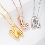 Personalizada Burbuja Letra Globo 3D Collar Alfabeto Inicial Cumpleaños Día de San Valentín Joyería para Mujeres Niñas