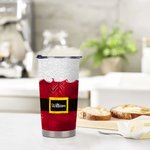 Personalized 20oz Food Grade Stainless Steel Santa Christmas Tumbler with Name 20oz Tumbler Christmas Gift for Family Friends tumbler