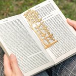 Marque-page en Acier Inoxydable Personnalisé avec Nom et Texte Signet en Forme d'Arbre Généalogique Cadeau Anniversaire pour Amoureux des Livres